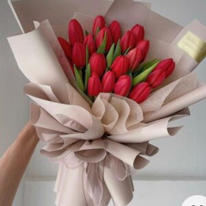 Bouquet tulipani rossi