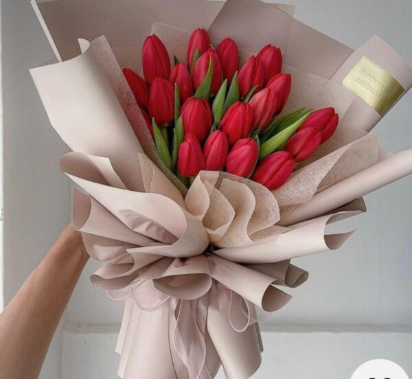 Bouquet tulipani rossi