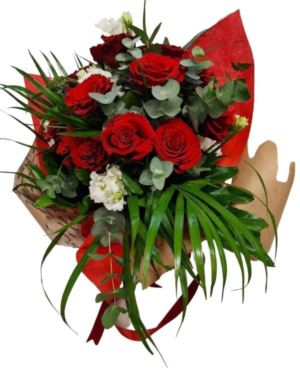 Bouquet di 9 rose rosse