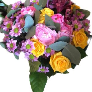 Bouquet con roselline e margherite